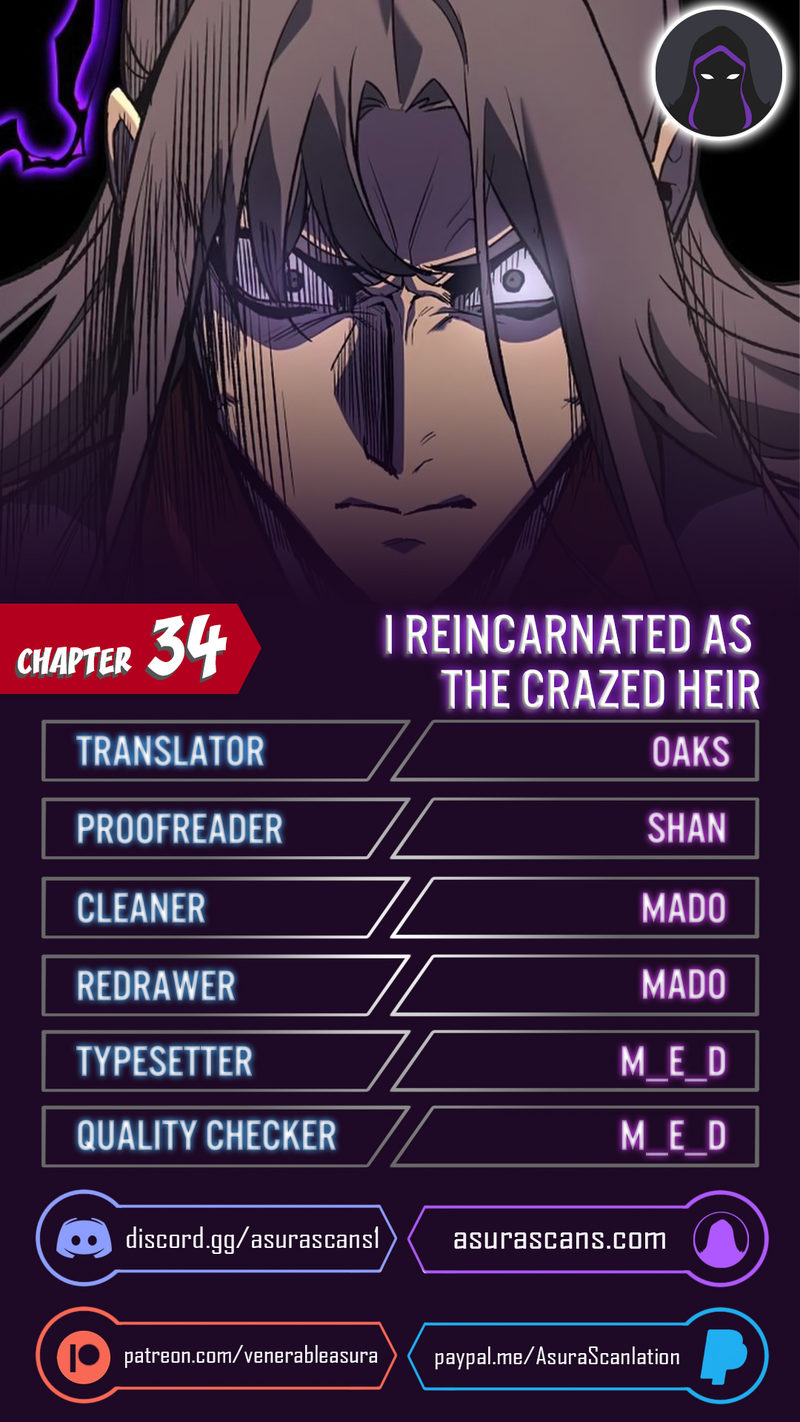 I Reincarnated As The Crazed Heir - Chapter 34 Page 1